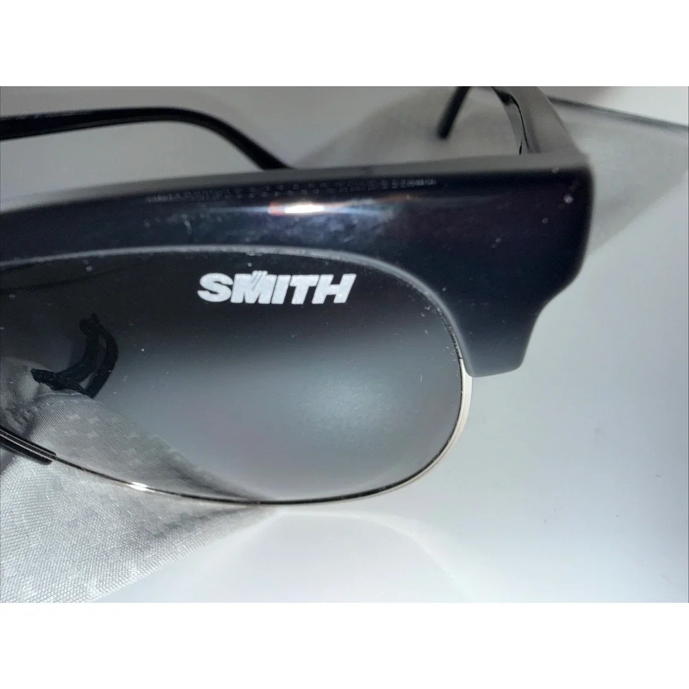 Smith Optic Rebel Genuine Black/Silver Frame- Polarized Lens Sunglasses & Pouch
